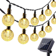 Solar String Lights Outdoor 35.6Ft 60 LED Globe String Lights,Waterproof 8 Modes - £24.34 GBP