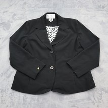Chicos Suit Womens 2 Black Single Breasted Notch Lapel Ventless Jacket - $29.68