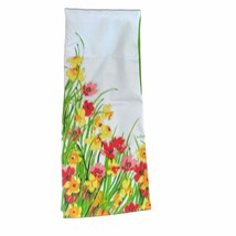 Vera Neuman Vintage Spring Table Runner Daffodil Poppies multicolored 14&quot; x 70&quot; - £21.88 GBP