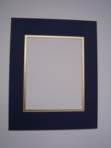 Picture Framing Mats  14x16 Diploma photo Mat for 8x10 Navy Blue and Gold - £10.26 GBP