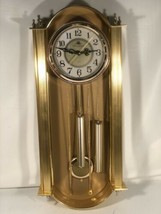 Vintage Crown Royal Whiskey Clock Bar Man Cave Dsply Pendulum Works Cloc... - $123.74