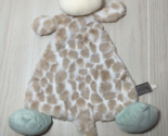 Demdaco Nat &amp; Jules giraffe tan blue lovey baby plush security blanket r... - $9.79
