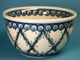 Boleslawiec Poland 6.25&quot; Pottery Bowl Handmade Medium Size - £7.07 GBP