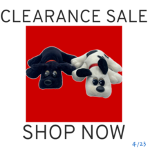 Pound Puppies Plush Vintage 1986 Tonka 8 In Lot of 2 Black and White LAST CALL - $11.04