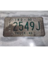 Vintage 1990 Indiana Farm Truck 48 License Plate 2549J Expired - $130.95 MXN