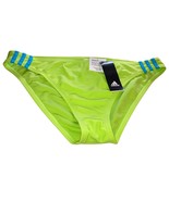 Adidas Womens L Sport Hipster Bikini Neon Swim Bottoms Neon Green/Blue - $310.91 MXN