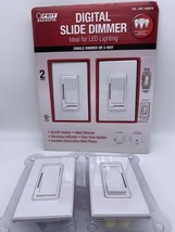 Lot of 2 Feit Electric Digital Slide Dimmer 2 Pack (4 total) - Single or 3 Way - £31.64 GBP