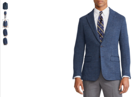 Polo Ralph Lauren Men&#39;s Polo Cotton/Wool Soft Knit Sportcoat, Navy-Size 44R - £126.78 GBP