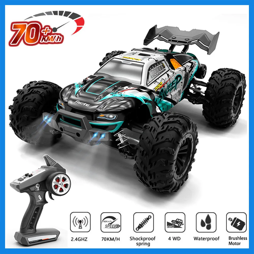 70KM/H 4WD RC Car With Led Brushless Motor Remote Control Cars High Speed Drift - £127.93 GBP+