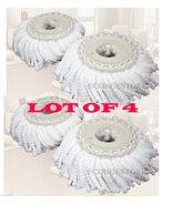 Lot Of 4 Replacement Microfibric Mop Head Refill 4 Hurricane Magic Mop 3... - $15.82