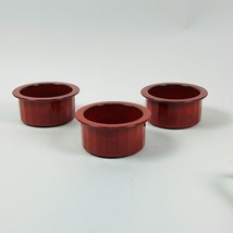 Vintage 3 Ceramano Ceramic Snack Cereal Bowls Sunset Orange Pattern W. G... - $41.79