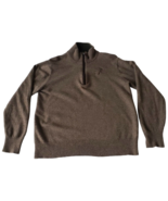 Orvis Sweater Mens Medium Brown Wool 1/4 Zip Long Sleeve Mock Neck Knit ... - $181.79 MXN