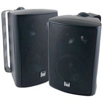 Dual LU47PB 4&quot; 3-Way Indoor/Outdoor Speakers (Black) - £69.93 GBP