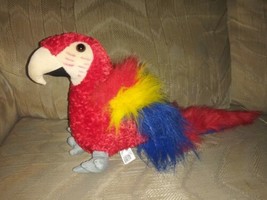 Fiesta 16&quot; Blue Scarlet Macaw Parrot Yellow Stuffed Animal Age 3+ Made I... - £17.33 GBP