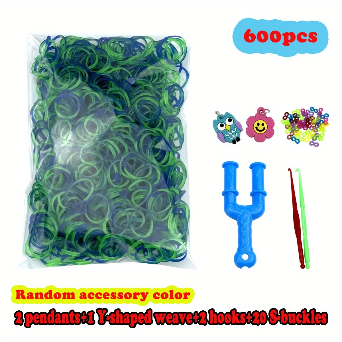 600pcs Rubber Band LOOM Girls DIY Handmade Toys Bracelet Rainbow -light ... - €10,70 EUR