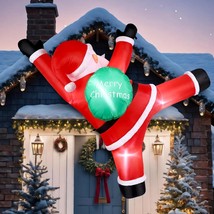 6 Ft Christmas Inflatables Outdoor Decorations Blow Up Santa Hanging San... - £80.56 GBP