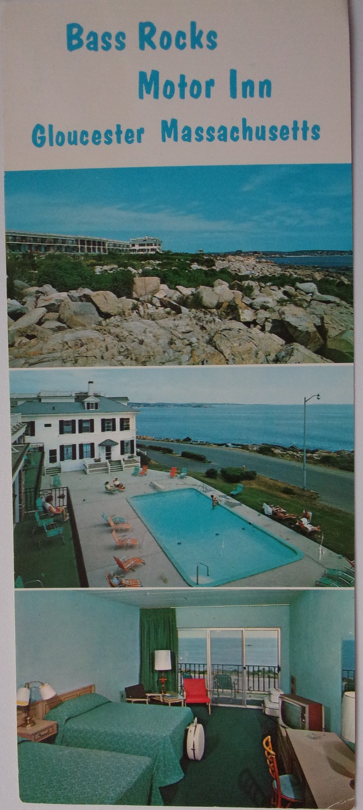 Vintage Bass Rocks Motor Inn Gloucester Mass 1965 - $4.99