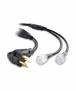 Cable Matters&#39; Led-Lit 4 Prong 50 Amp To 20 Amp Adapter For, 20R Connector. - $41.93