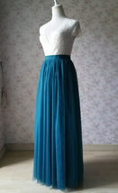 Dark Green Tulle Skirt Custom Plus Size Wedding Bridesmaid Maxi Skirt image 2