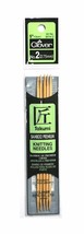 Clover Takumi Bamboo 5 Inch Double Point Knitting Needle Size 2 - £11.02 GBP