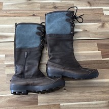 Ugg Belcloud 39 US 8 Sheepskin Shearling Brown Leather Blue Suede Chore ... - $66.49