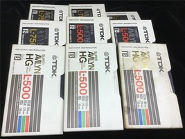 Betamax USED TDK Super Avilyn L-750 or L-500 Tapes Sold As Blanks 9ct UChoose - £17.58 GBP