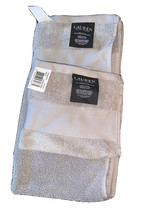 Ralph Lauren Wescott Gray (2)PC Wash Cloth &amp; Hand Towel Set 100% Cotton - £22.14 GBP