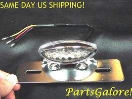 Taillight Assembly Cat Eye LED Chrome, License Bracket, Universal Fit - £10.13 GBP