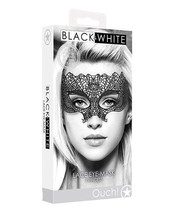 Shots Ouch Black &amp; White Lace Eye Mask - Princess Black - $14.80