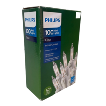 Philips 100 Mini Lights Clear Bulb White Wire Indoor Outdoor 24.7 ft Ope... - €12,35 EUR