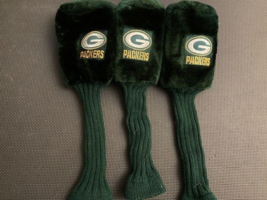 Green Bay Packers NFL Golf Club Head Cover Plush Vintage set of 3: 1, 3 &amp; X - £14.55 GBP