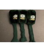 Green Bay Packers NFL Golf Club Head Cover Plush Vintage set of 3: 1, 3 &amp; X - £14.25 GBP