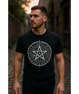 Mystical Pentagram T-Shirt with Rune Circle – Black Cotton - €34,35 EUR Mystical Pentagram T-Shirt with Rune Circle – Black Cotton - €34,35 EUR