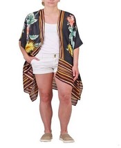 MSRP $60 Save The Ocean Womens Woven Kimono Black Size OSFA - £6.96 GBP