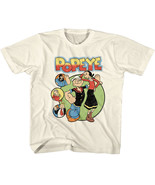 Popeye &amp; Olive Oyl Kids T Shirt Comic Characters Sailorman Bluto J Welli... - £17.77 GBP