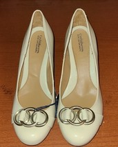 Croft &amp; Barrow Shoes Size 6.5M Women&#39;s Closed Toe Beige 3&quot; High Heel Pumps. - $31.30
