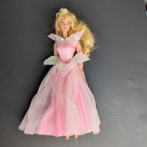 Barbie type Disney Princess Aurora Sleeping Beauty Doll Crown Neckless - £14.54 GBP