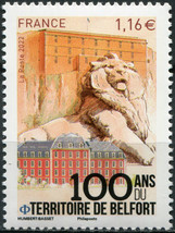 France. 2022. 100th Anniversary of the Belfort Territory (MNH **) Stamp - $1.85