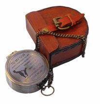 Antique Flat Pocket Compass with to My Son-Love Mom Engraved || (Antique... - £35.97 GBP