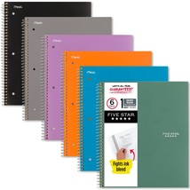 Five Star Spiral Notebooks, 6 Pack, 1-Subject, Graph Ruled Paper, 11" X 8-1/2",  - £63.14 GBP