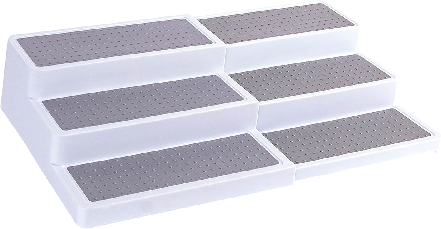 Oizeir 3–Tier Expandable Plastic Spice Rack - Adjustable Length,, White/... - $33.94