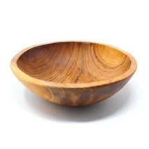 Bowl Wood 9-Inch Hand Carved Olive Wood Bowl - Jedando Handicrafts - £35.48 GBP