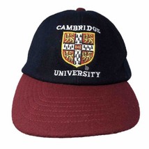 University Of Cambridge UK Snapback Wool Hat VTG 90s Embroidered Cap England - £15.63 GBP