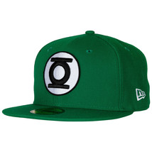 Green Lantern Color Block New Era 59Fifty Fitted Hat Green - £37.55 GBP