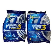 2pk- Gillette Sensor 3 Simple Disposable Razor Blades Shavers, 16 total ... - $295.08 MXN