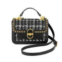 European And American Fashion Retro Small Square Bag Houndstooth Underarm Bag 20 - £38.03 GBP