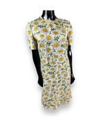 Vtg 70s Handmade Allover Daisy Print Fitted Shift Dress Talon Zip 36” B ... - £30.12 GBP