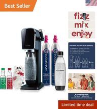 Art Sparkling Water Maker Bundle Black, with CO2, DWS Bottles, and Bubly... - $272.25