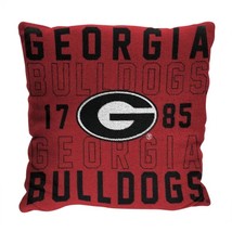 Georgia Bulldogs OFFICIAL NCAA &quot;Stacked&quot; Woven Pillow; 20&quot; x 20&quot;  - $46.53 CAD