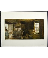 Andrew Wyeth Gravure Print WOOD STOVE &amp; CHRISTINA OLSON, Olson&#39;s - $24.74
